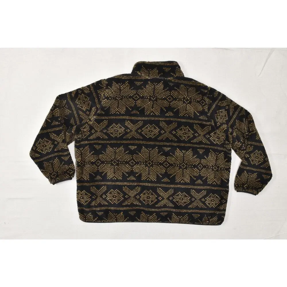 Carhartt Women Sherpa Fleece Pullover Loose Brown Snowflake Size 2X OJ6470W NEW